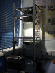 Fig. 1 - Solar cell tester for life-time testing of novel thin film solar cells in the Sustainable Energy Research Group's laboratory.